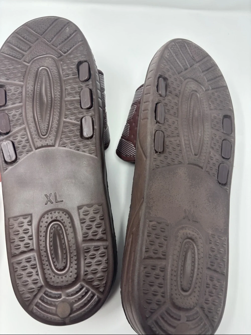 Brown Massage Slide Sandals with Acupressure Nodes XL